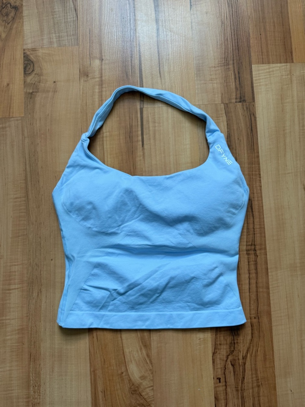 Ice blue Dfyne impact halter top size small
